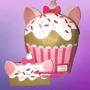 Disney Marie Sprinkle Cupcake Cosplay Mini Backpack & Matching Flap Wallet